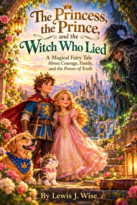 The Princess, the Prince, and the Witch Who Lied by Lewis J. Wise — book cover